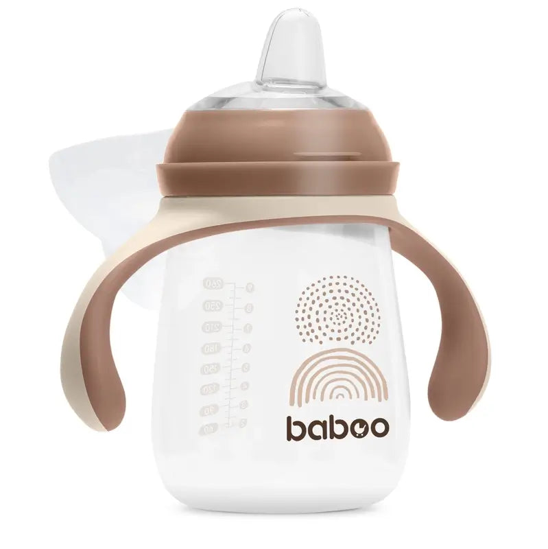 Baboo Au Naturale Tazza di apprendimento in silicone con boccaglio 6+ mesi, 260 ml