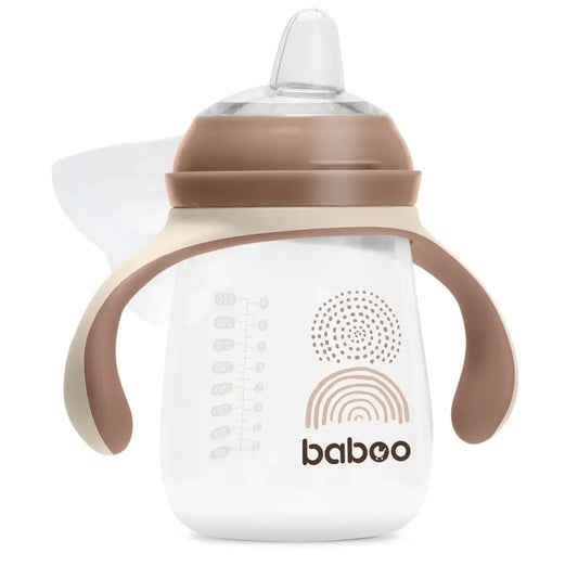 Baboo Au Naturale Tazza di apprendimento in silicone con boccaglio 6+ mesi, 260 ml