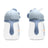 Baboo Blue Haze Tazza didattica in silicone con cannuccia 9+ mesi, 260 ml