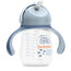 Baboo Blue Haze Tazza didattica in silicone con cannuccia 9+ mesi, 260 ml