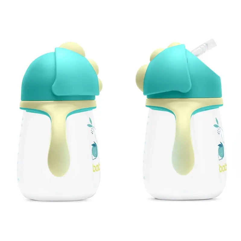 Baboo Lagoon Fiesta Tazza di apprendimento in silicone con cannuccia 9+ mesi, 260 ml
