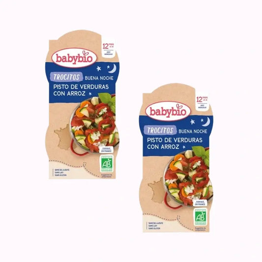 Babybio Good Night Carota Pomodoro e Polenta, Confezione 2 x 2X200 g