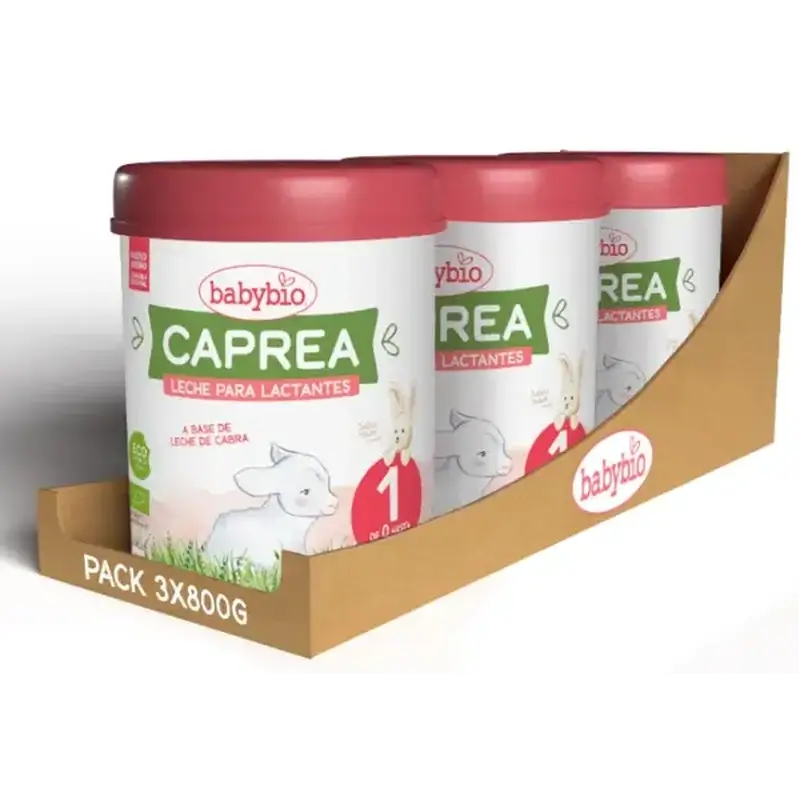 Babybio Caprea 1 Latte di capra 0-6 mesi, Confezione 3 x 800 g
