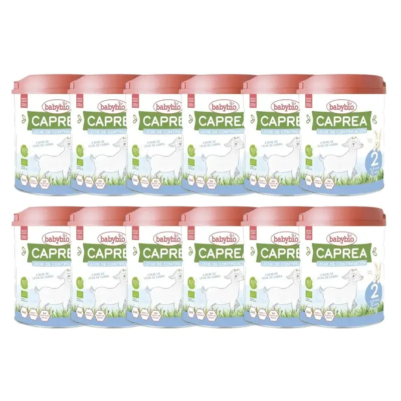 Babybio Caprea 2 Latte di capra 6-12 mesi, Confezione 12 x 800 g