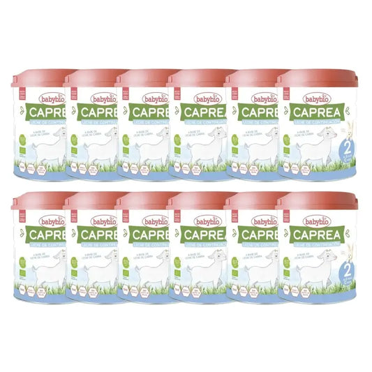 Babybio Caprea 2 Latte di capra 6-12 mesi, Confezione 12 x 800 g
