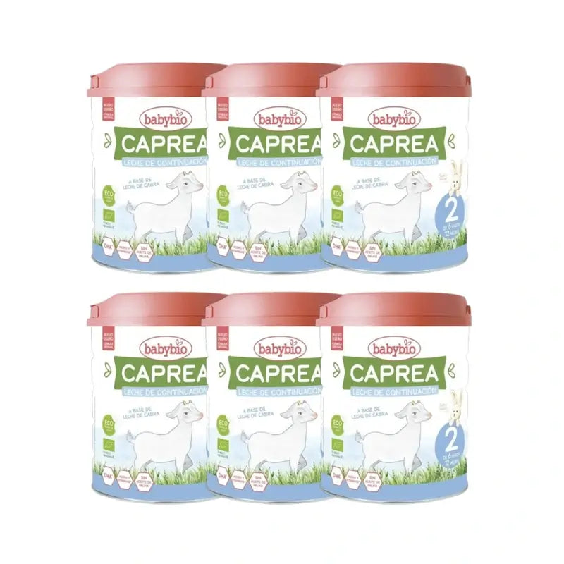 Babybio Caprea 2 Latte di capra 6-12 mesi, Confezione 6 x 800 g