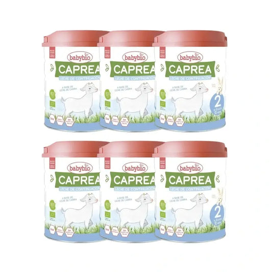 Babybio Caprea 2 Latte di capra 6-12 mesi, Confezione 6 x 800 g