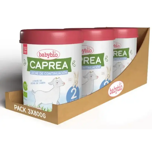 Babybio Caprea 2 Latte di capra 6-12 mesi, Confezione 3 x 800 g