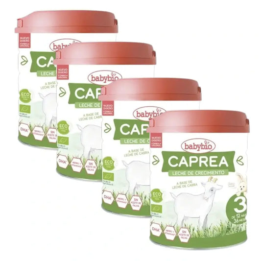 Babybio Caprea 3 Latte di capra 12-36 mesi, confezione da 4 x 800g