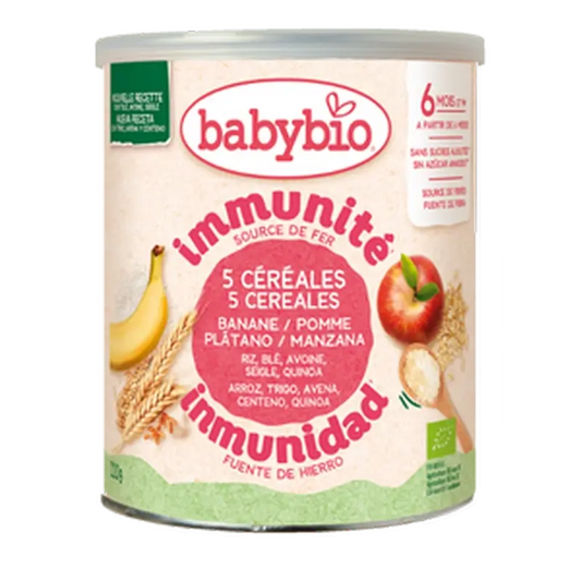 Babybio 5 Cereali con frutta , 220 grammi