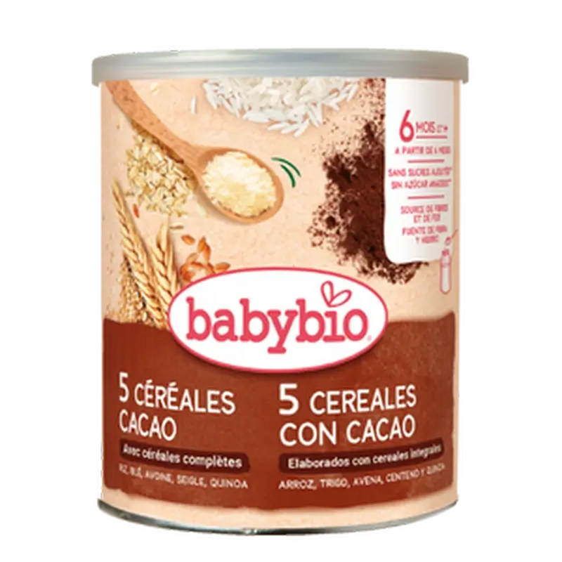 Babybio 5 Cereali con Cacao , 220 grammi
