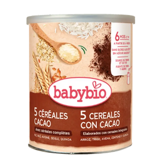 Babybio 5 Cereali con Cacao , 220 grammi