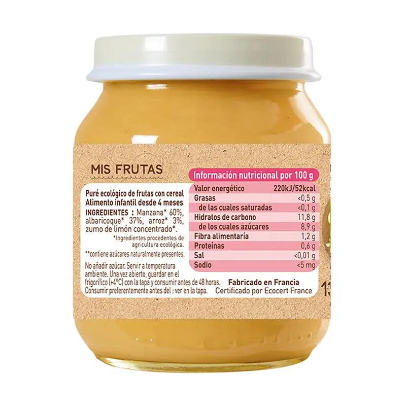 Babybio Frutta con cereali, 130 grammi