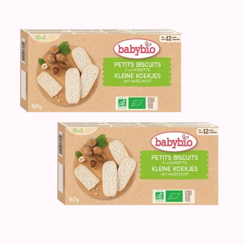 Biscotti per la crescita Babybio alla nocciola, confezione da 2 x 160 g