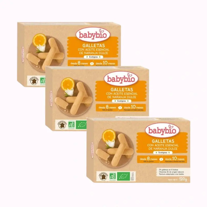 Babybio Biscotti per la dentizione, confezione da 3 x 120 g