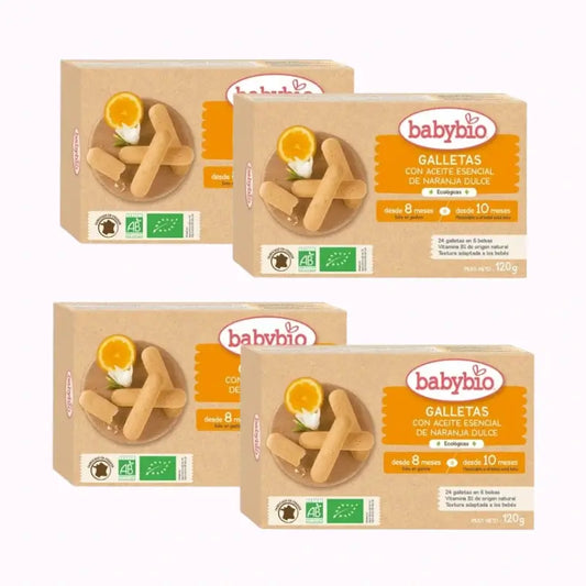 Biscotti per la dentizione Babybio, confezione da 4 x 120 g