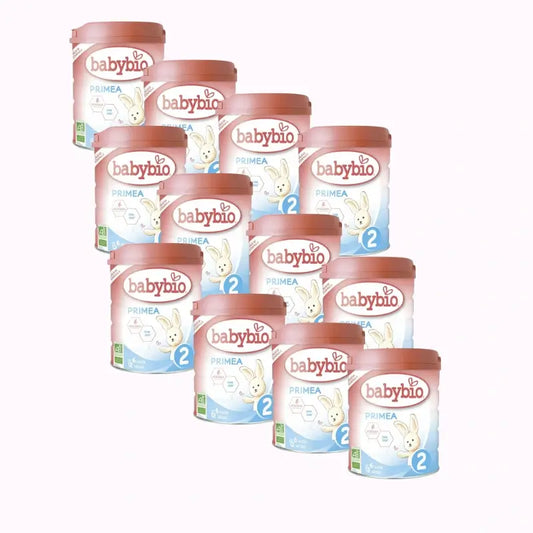 Babybio Primea 2 Latte vaccino di proseguimento 6-12 mesi, Confezione 12 x 800 g