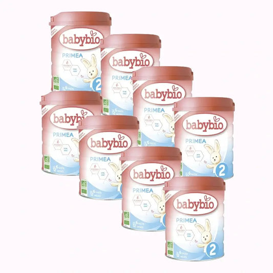 Babybio Primea 2 Latte vaccino di proseguimento 6-12 mesi, Confezione 8 x 800 g