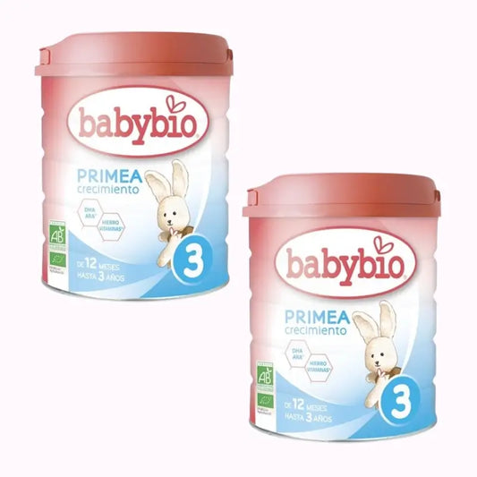 Babybio Primea 3 Latte vaccino per la crescita 12-36 mesi, Confezione 2 x 800 grammi
