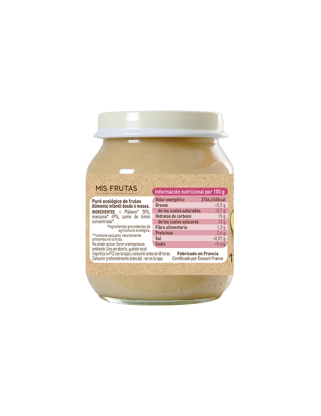 Babybio Banana e Mela - 130 g