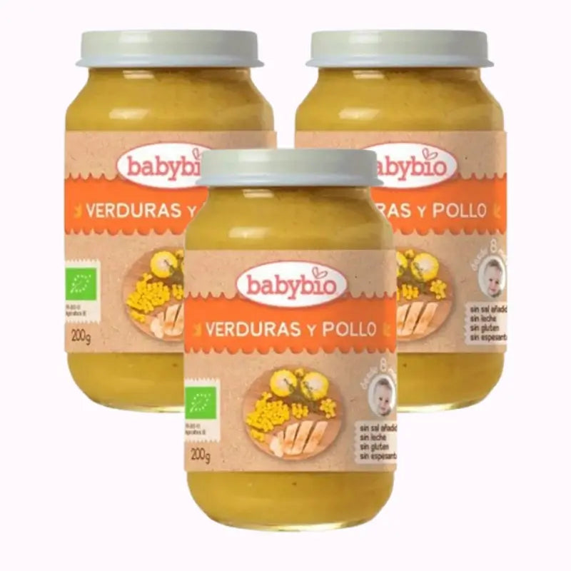 Babybio Menu Tradizione Pollo, Confezione 3 x 200 grammi