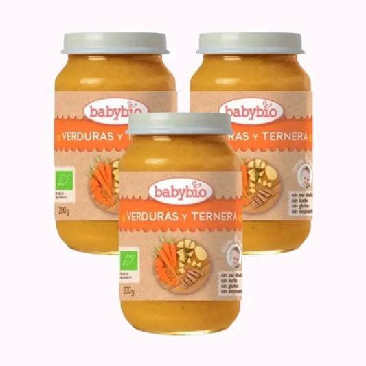 Babybio Menu Tradition Manzo, Confezione 3 x 200 grammi