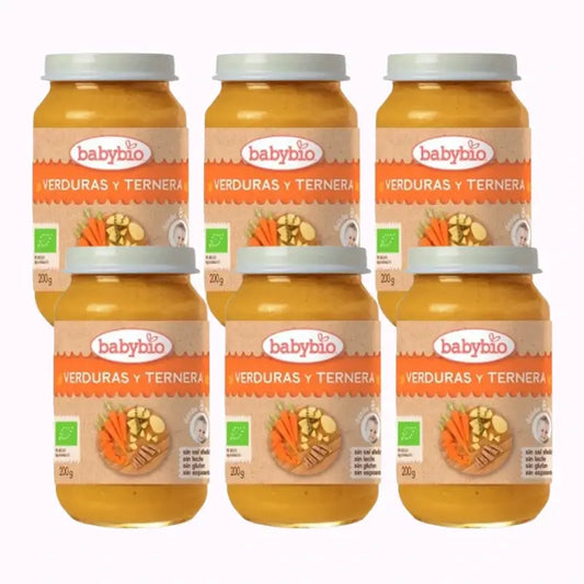 Babybio Menu Tradition Manzo, Confezione 6 x 200 grammi