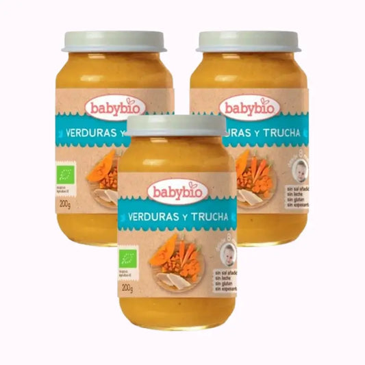 Babybio Menu Trota Tradizionale, Confezione 3 x 200 grammi