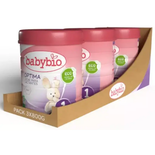 Babybio Optima 1 Latte vaccino 0-6 mesi, Confezione 3 x 800 grammi