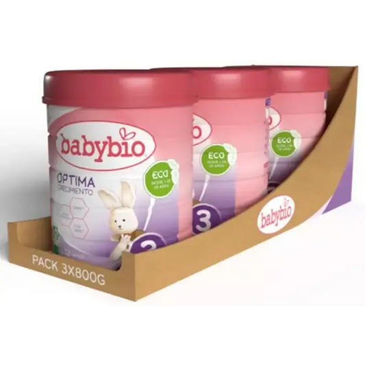 Babybio Optima 3 Latte vaccino 12-36 mesi, Confezione 3 x 800 grammi