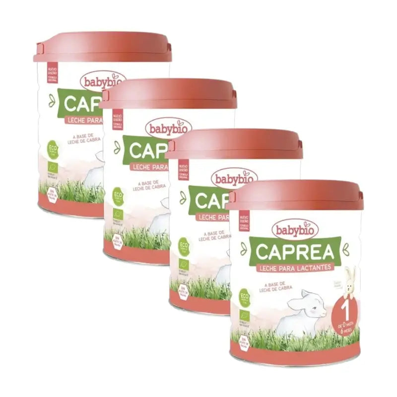 Babybio Caprea 1 Latte di capra 0-6 mesi, Confezione 4 x 800 g