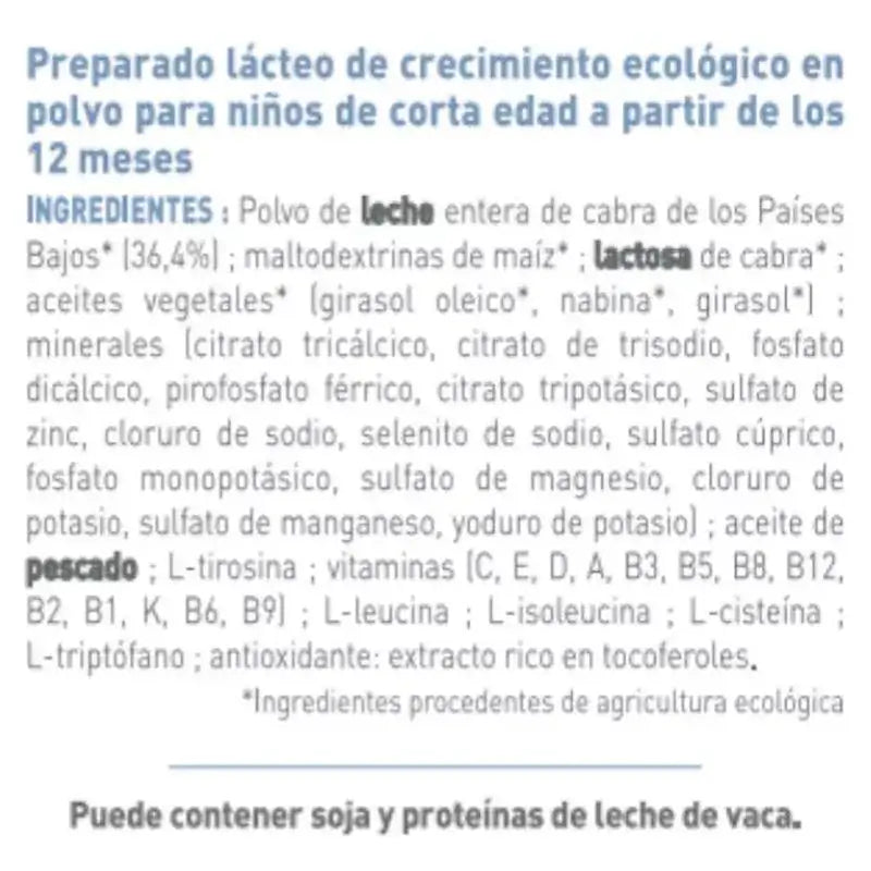 Babybio Caprea 3 Latte di capra 12-36 mesi, confezione da 4 x 800g