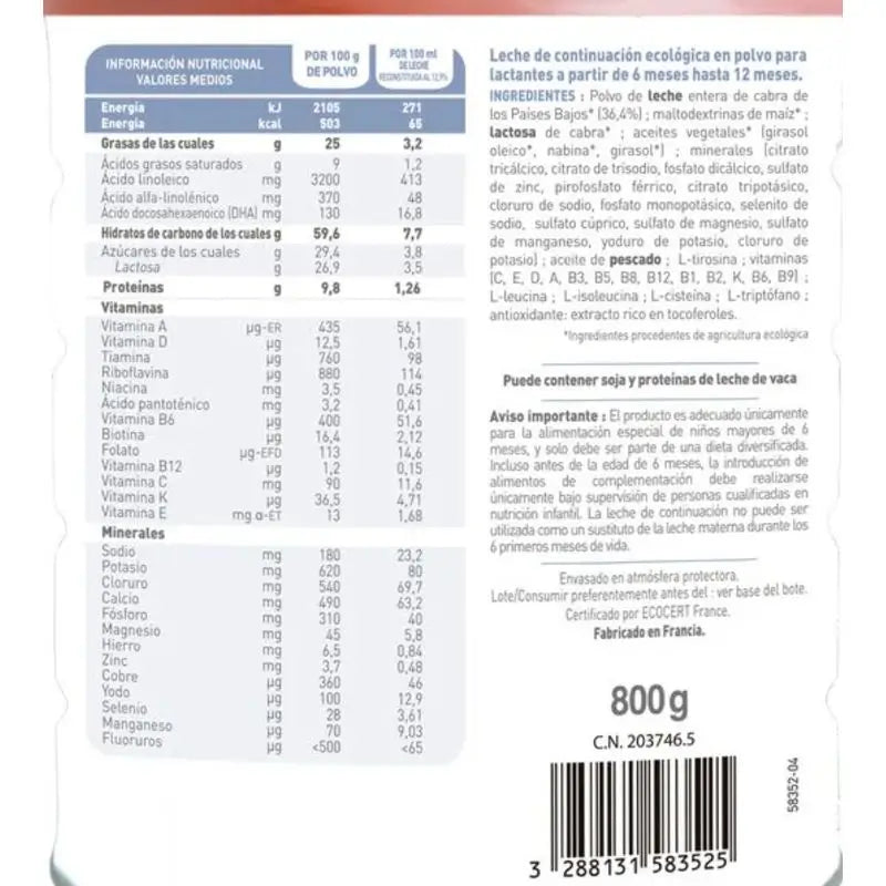 Babybio Pack Caprea Latte 2 e 3 + yogurt di capra