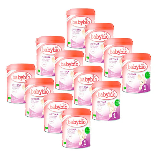 Babybio Optima 1 Latte vaccino 0-6 mesi, Confezione 12 x 800 grammi