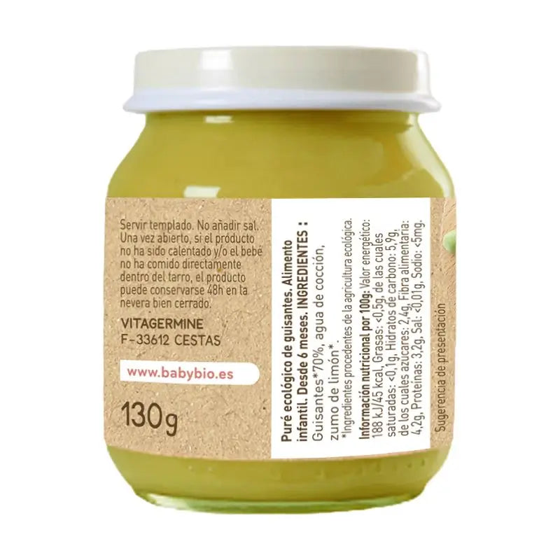 Babybio Babybio Piselli, 130 g