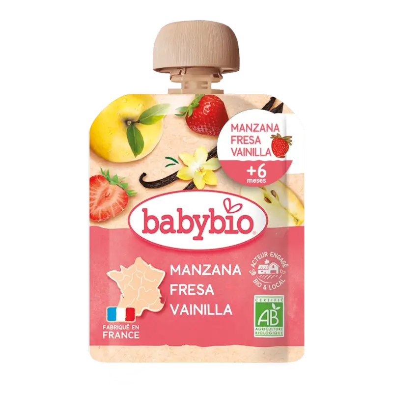 Babybio Marsupio Mela Fragola Vaniglia, 90 g