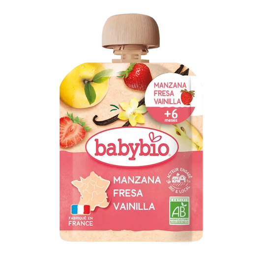 Babybio Marsupio Mela Fragola Vaniglia, 90 g
