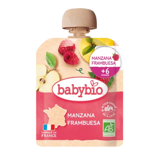Babybio Pouche Mela Lampone , 90 g