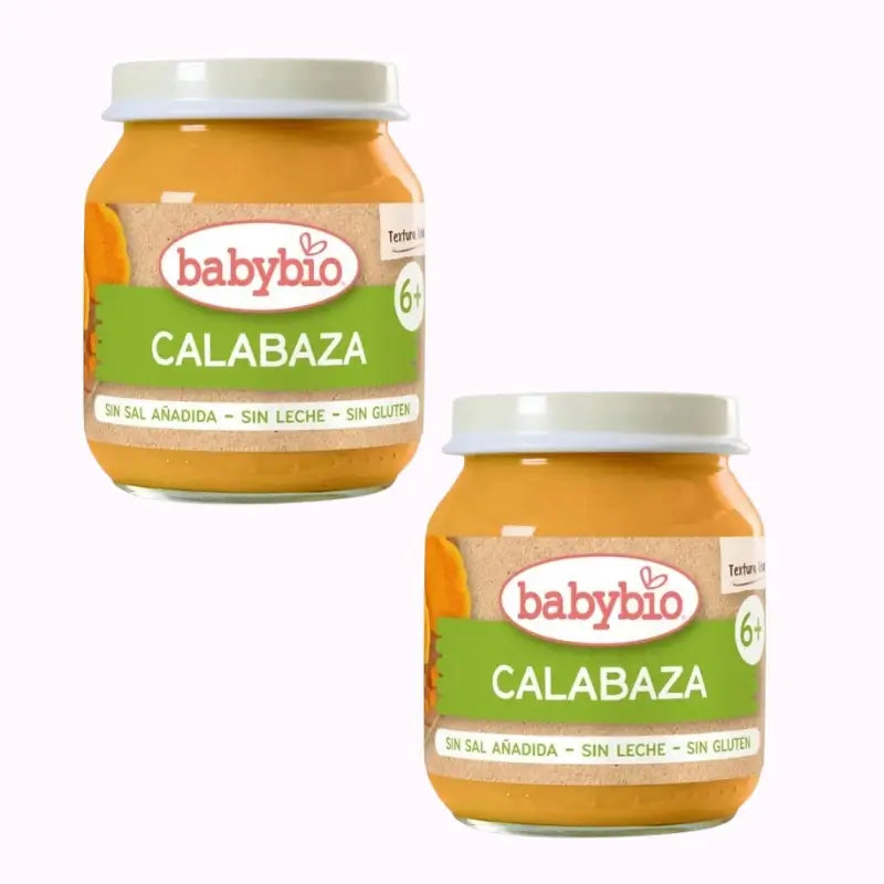 Babybio Pumpkin Jar, Pack 2 x 130 grams