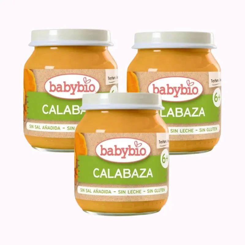 Vasetto di zucca Babybio, confezione da 3 x 130 grammi