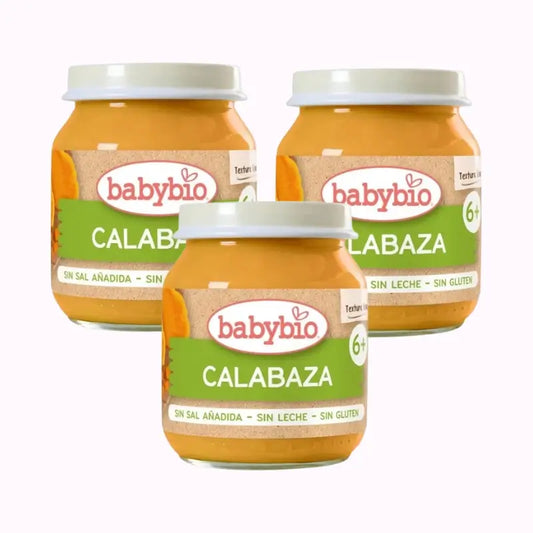 Vasetto di zucca Babybio, confezione da 3 x 130 grammi
