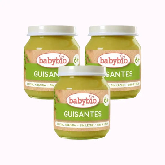 Babybio Babybio Piselli, Confezione 3 x 130 grammi