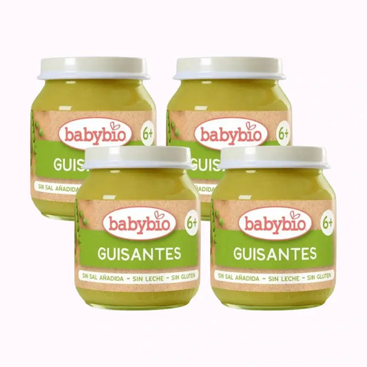 Babybio Babybio Piselli, Confezione 4 x 130 grammi