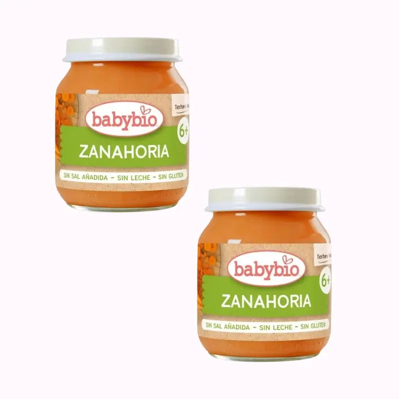 Vasetto di carote Babybio, confezione da 2 x 130 grammi
