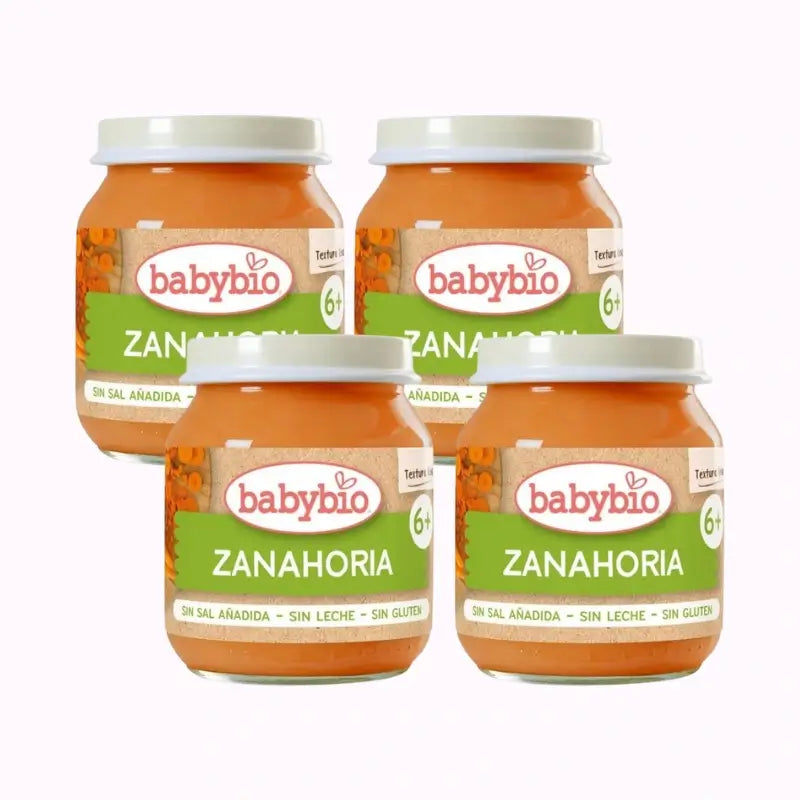 Vasetto di carote Babybio, confezione da 4 x 130 grammi