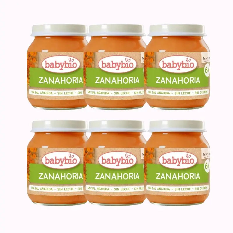 Vasetto di carote Babybio, confezione da 6 x 130 grammi