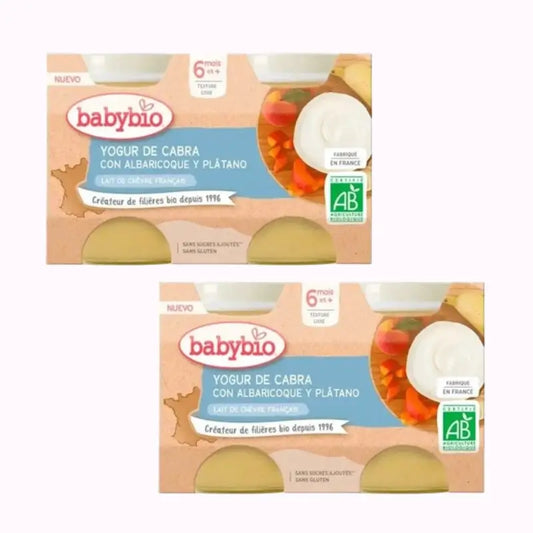 Babybio Yogurt Albicocca Banana, Confezione 2 x 2X130 g