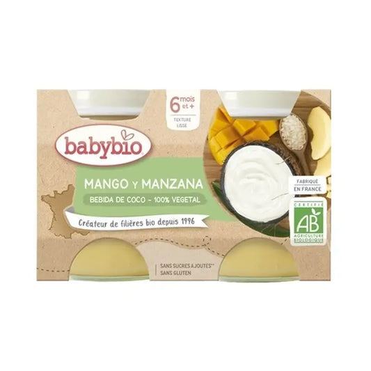 Babybio Yogurt Cocco Mango Ananas e Mela - 2X130 g