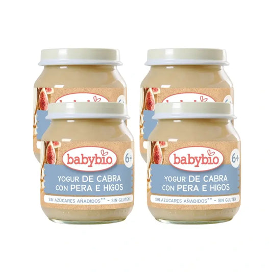 Babybio Yogurt di capra con latticello e fichi, confezione da 4 x 130 g