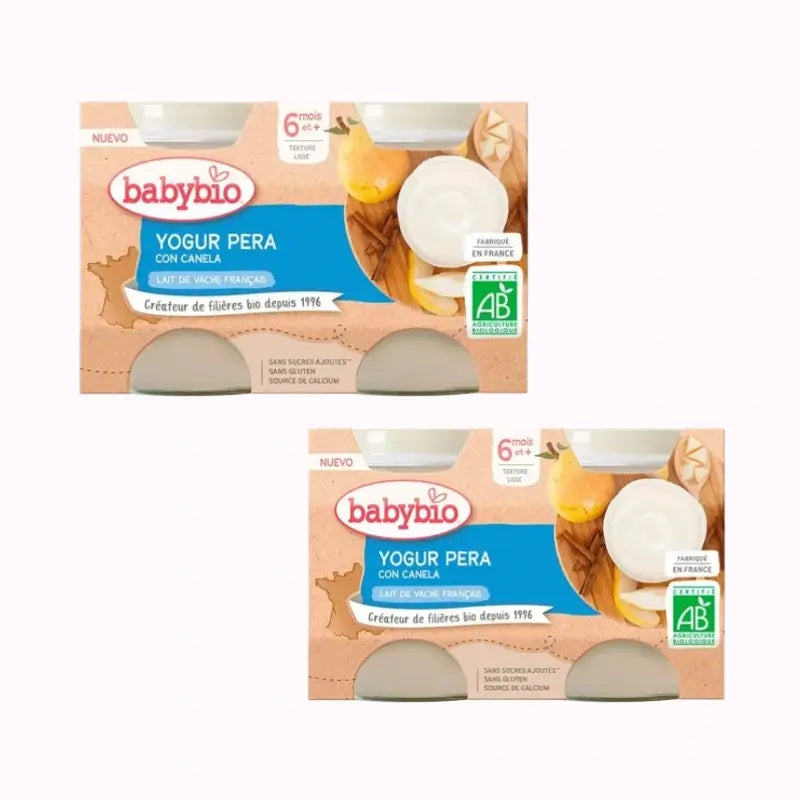 Babybio Yogurt Pera Mucca, Confezione 2 x 2X130 g